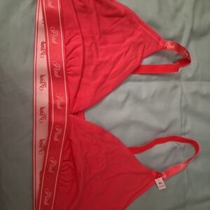 PINK Victoria's Secret Coral Pink Wireless Bralette